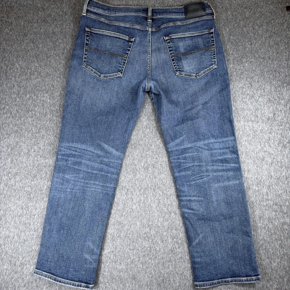 Lucky Brand Jeans Mens 34x27 Blue Medium Wash Cotton Stretch 223 Straight Fit